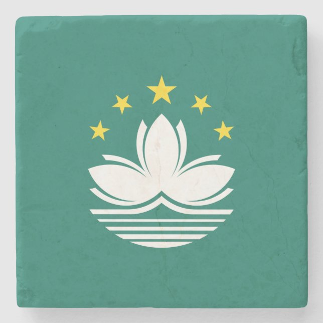 Dessous-de-verre En Pierre Drapeau de Macao (Devant)