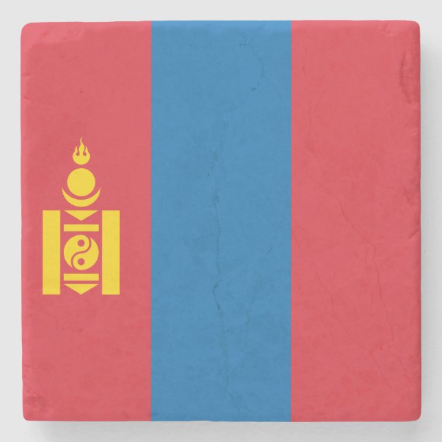 Dessous-de-verre En Pierre Drapeau de Mongolie (Devant)