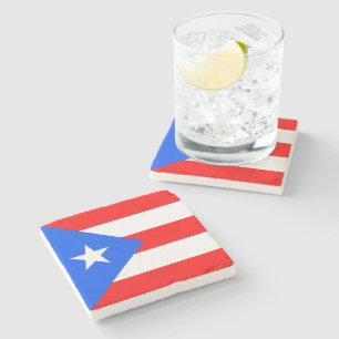 Dessous-de-verre En Pierre Drapeau de Porto Rico
