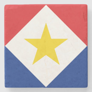 Dessous-de-verre En Pierre Drapeau de Saba