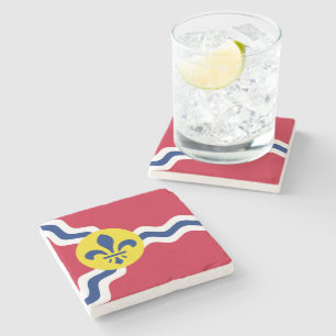 Dessous-de-verre En Pierre Drapeau de Saint-Louis, Missouri