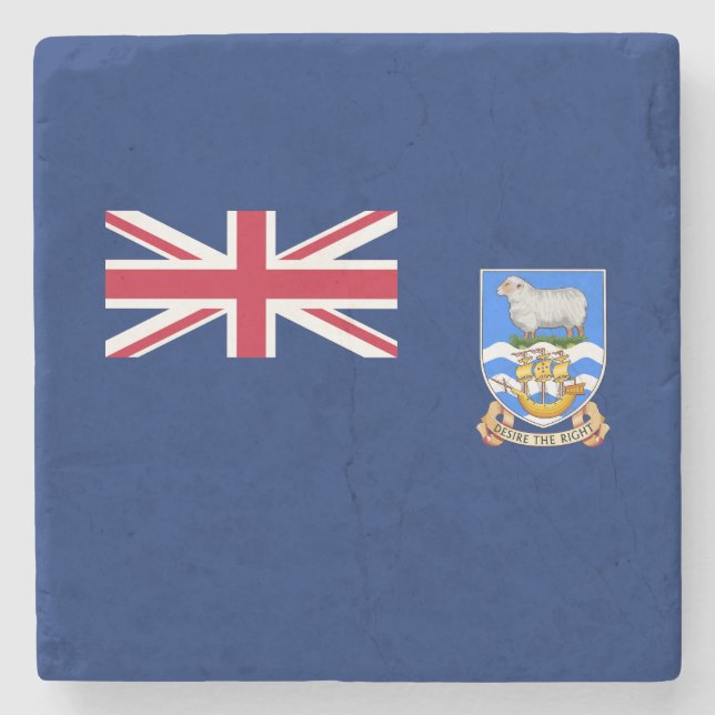 Dessous-de-verre En Pierre Drapeau des îles Falkland (Devant)