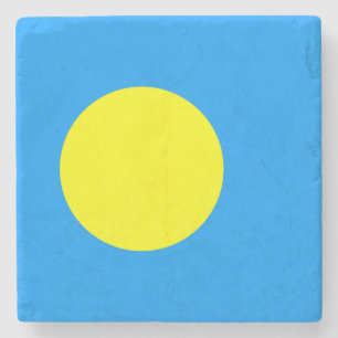 Dessous-de-verre En Pierre Drapeau des Palaos