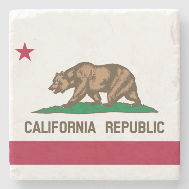 Dessous-de-verre En Pierre Drapeau d'État de Californie (Devant)