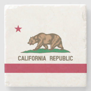 Dessous-de-verre En Pierre Drapeau d'État de la République de Californie