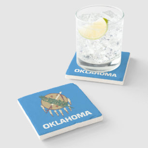 Dessous-de-verre En Pierre Drapeau d'état de l'Oklahoma