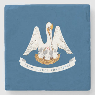 Dessous-de-verre En Pierre Drapeau d'État de Louisiane