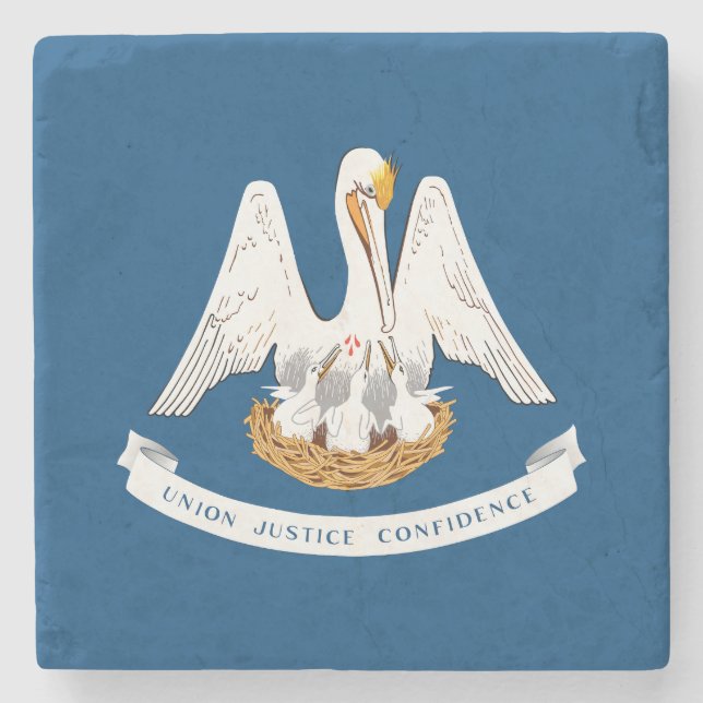 Dessous-de-verre En Pierre Drapeau d'État de Louisiane (Devant)