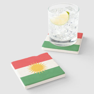 Dessous-de-verre En Pierre Drapeau du Kurdistan