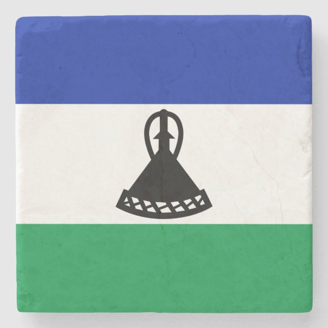 Dessous-de-verre En Pierre Drapeau du Lesotho (Devant)