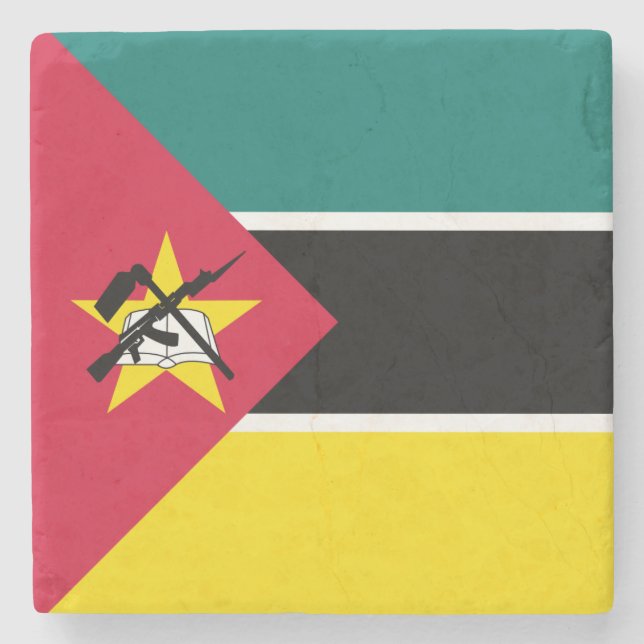 Dessous-de-verre En Pierre Drapeau du Mozambique (Devant)