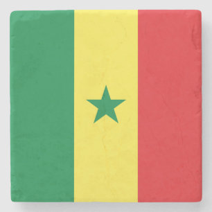 Dessous-de-verre En Pierre Drapeau du Sénégal