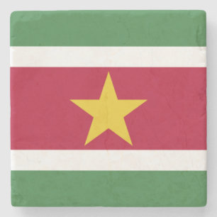 Dessous-de-verre En Pierre Drapeau du Suriname