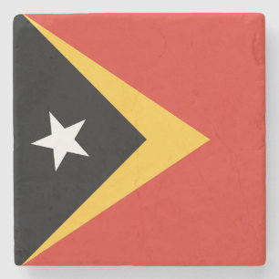 Dessous-de-verre En Pierre Drapeau du Timor oriental