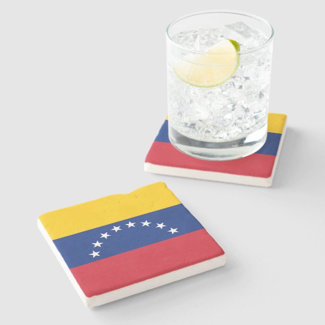 Dessous-de-verre En Pierre Drapeau du Venezuela (Côté)