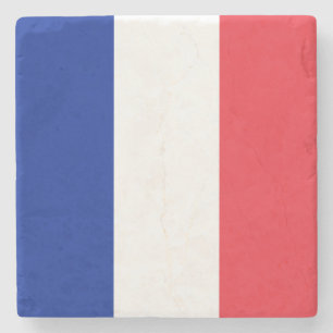 Dessous-de-verre En Pierre Drapeau français (France)