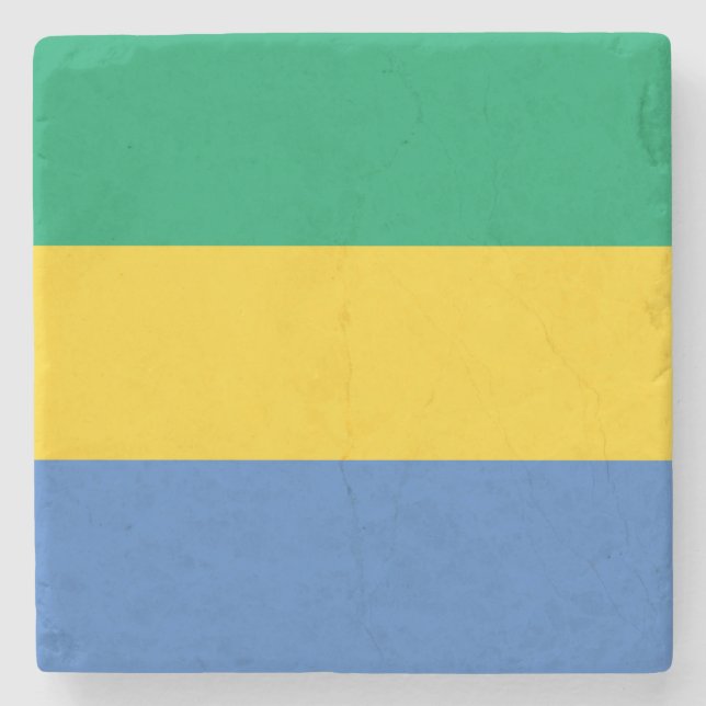 Dessous-de-verre En Pierre Drapeau Gabon (Devant)