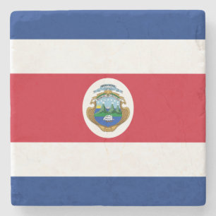 Dessous-de-verre En Pierre Drapeau patriotique du Costa Rica