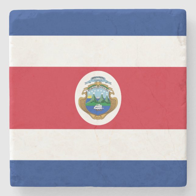 Dessous-de-verre En Pierre Drapeau patriotique du Costa Rica (Devant)