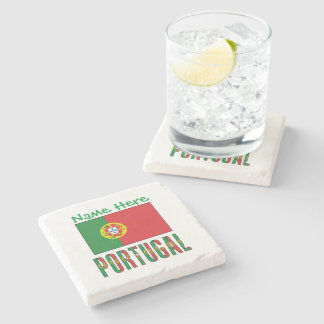 Dessous-de-verre En Pierre Drapeau personnalisé du Portugal Patrimoine