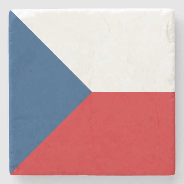 Dessous-de-verre En Pierre Drapeau République tchèque (Devant)