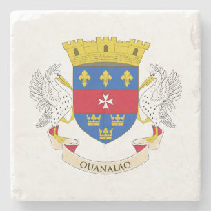 Dessous-de-verre En Pierre Drapeau Saint-Barthélemy