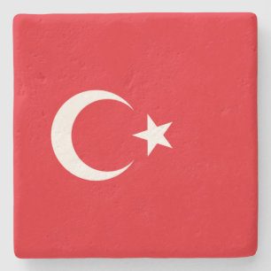 Dessous-de-verre En Pierre Drapeau turc (Turquie)