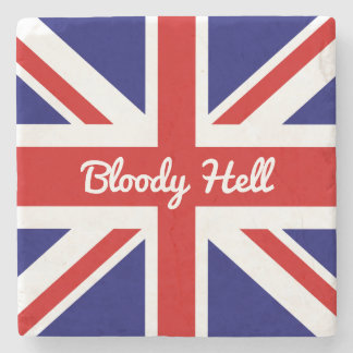 Dessous-de-verre En Pierre Drapeau Union Jack avec citation amusante