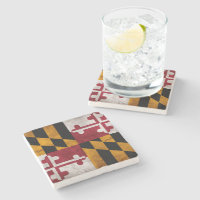 Drapeau vintage patiné d'état du Maryland