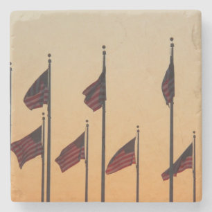 Dessous-de-verre En Pierre Drapeaux au coucher du soleil American Patriotic U