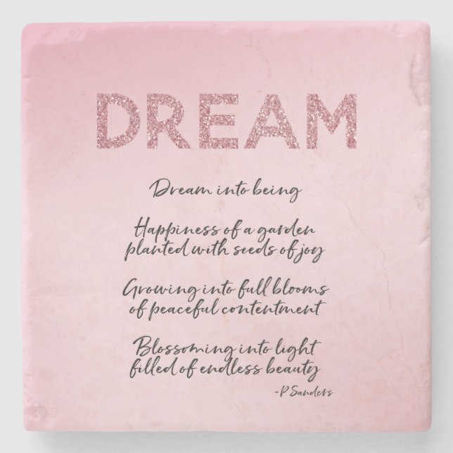 Dessous-de-verre En Pierre Dream Poem     (Devant)