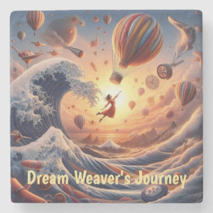 Dessous-de-verre En Pierre Dream Weaver's Journey : Imaginaire Hot Air Balloo