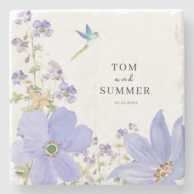 Dessous-de-verre En Pierre Dreamy Lilac Wedding (Devant)