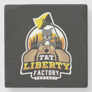 Dessous-de-verre En Pierre Drink Coasters par T&T Liberty Factory