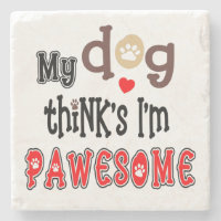 Drôle Chien Pun Pawesome Quirky Typographie