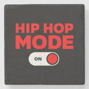 Dessous-de-verre En Pierre Drôle Hip hop Design pour hommes femmes 90s Hip ho