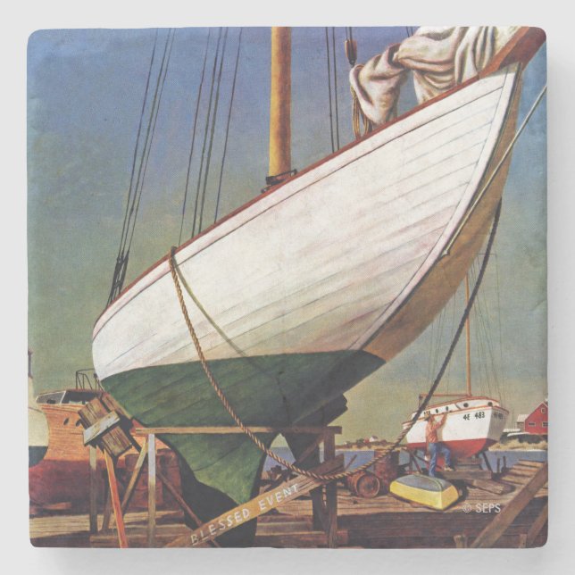 Dessous-de-verre En Pierre Dry Dock par John Atherton (Devant)
