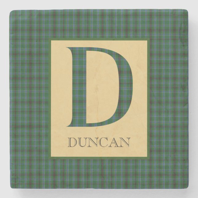 Dessous-de-verre En Pierre Duncan Tartan Monogramme D (Devant)