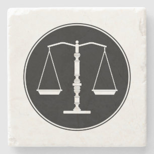 Dessous-de-verre En Pierre Échelles de justice   Cadeaux de faculté de droi