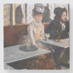 Dessous-de-verre En Pierre Edgar Degas - Dans un café / L'Absinthe