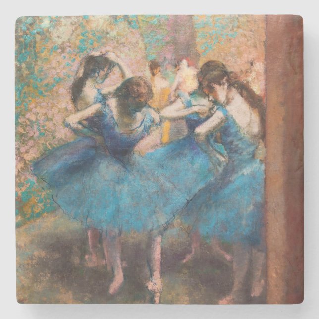 Dessous-de-verre En Pierre Edgar Degas - Danseurs en bleu (Devant)