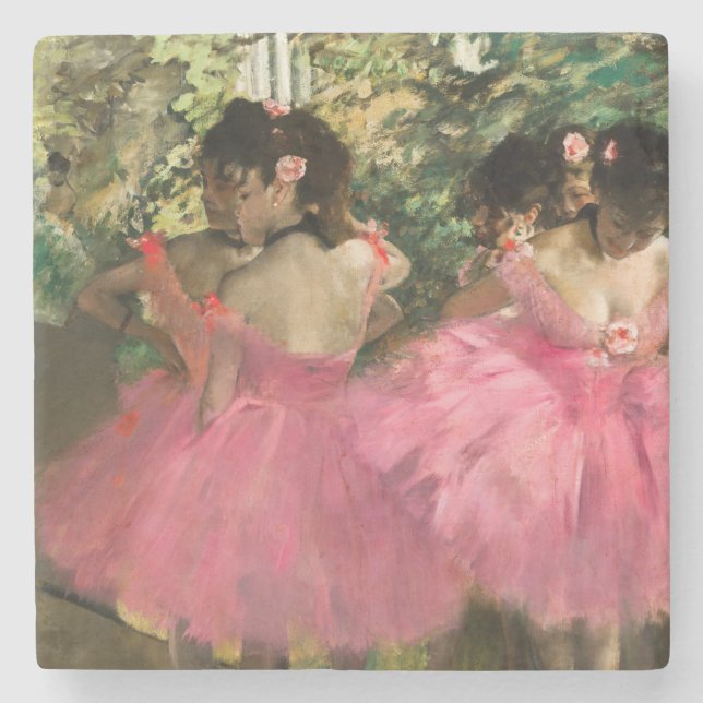 Dessous-de-verre En Pierre Edgar Degas - Danseurs en rose (Devant)