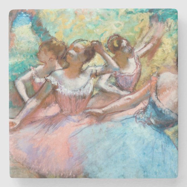 Dessous-de-verre En Pierre Edgar Degas - Quatre Ballerinas sur scène (Devant)