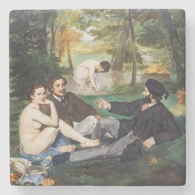 Dessous-de-verre En Pierre Edouard Manet - Déjeuner sur l'herbe (Devant)
