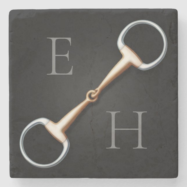 Dessous-de-verre En Pierre Eggbutt Snaffle Bit Equestrimed (Devant)