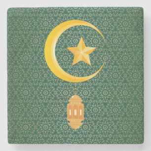 Dessous-de-verre En Pierre Eid al Fitr Moubarak Ramadan Kareem Moon Star