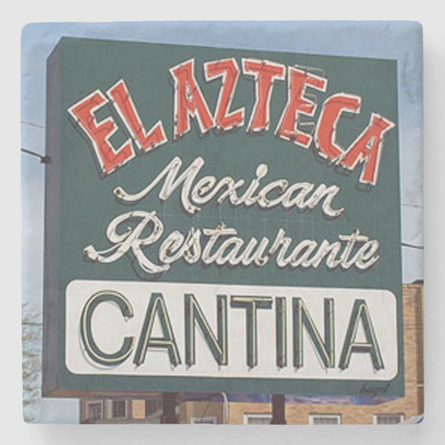 Dessous-de-verre En Pierre El Azteca, El Azteca Atlanta, El Azteca (Devant)