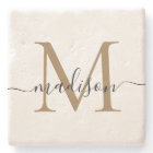 Élégant or noir Monogramme Feminine Nom du script