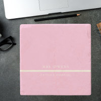 Elégant Rustique moderne rose enseignant cadeau