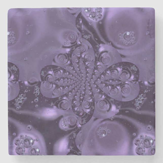 Dessous-de-verre En Pierre Élégante étincelle Royale Purple Liquide (Devant)